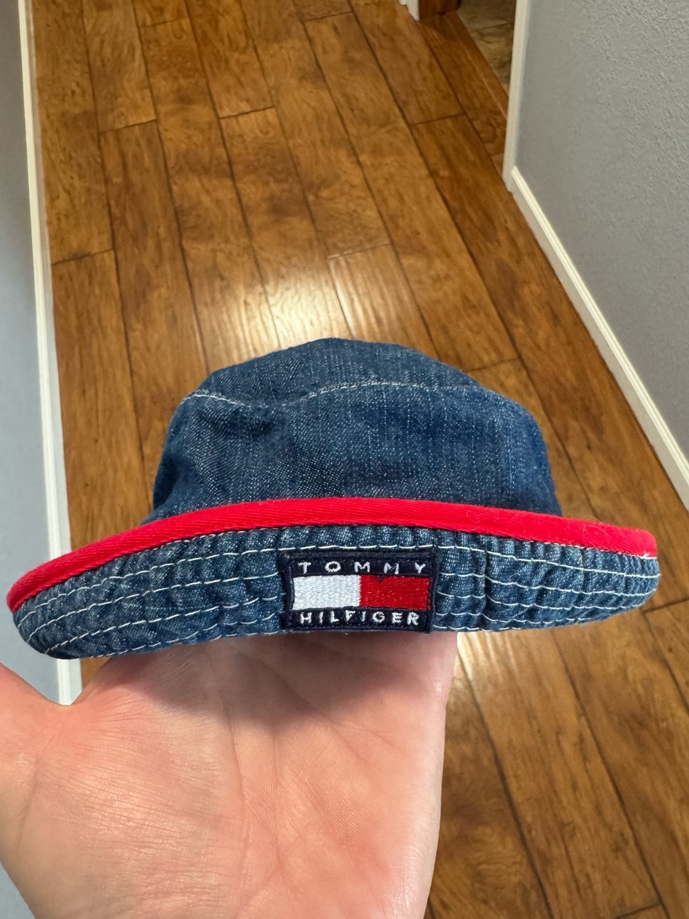 Vintage Tommy Hilfiger Baby Denim Bucket Hat Americana Coastal Preppy Infant s